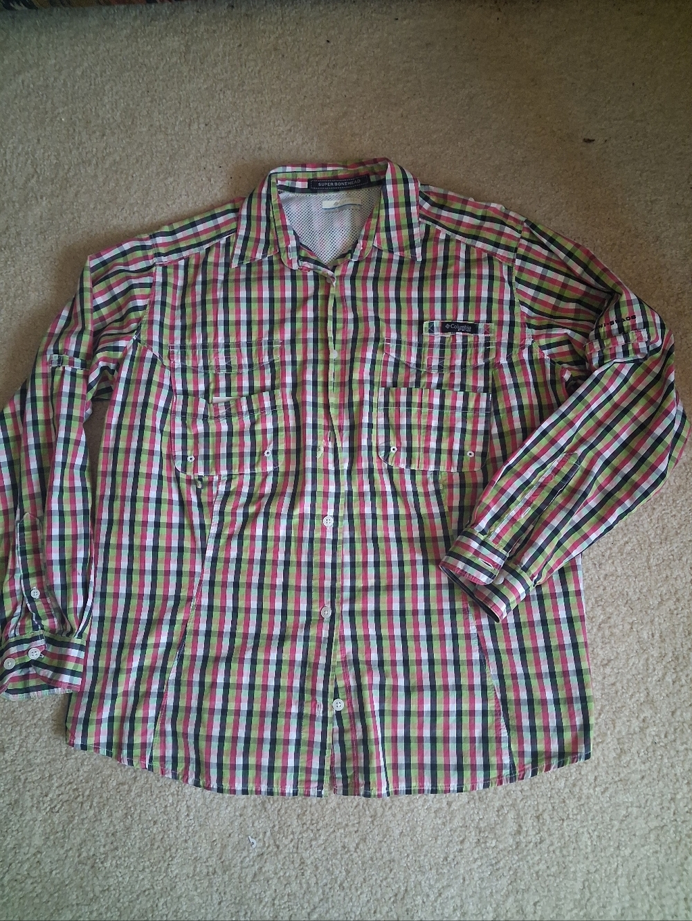 Columbia Men's Multi-Color Plaid Button-Up Shirt
